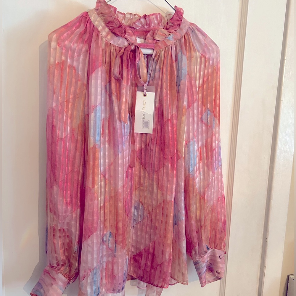 NWT Silk blouse Love Shack Fancy